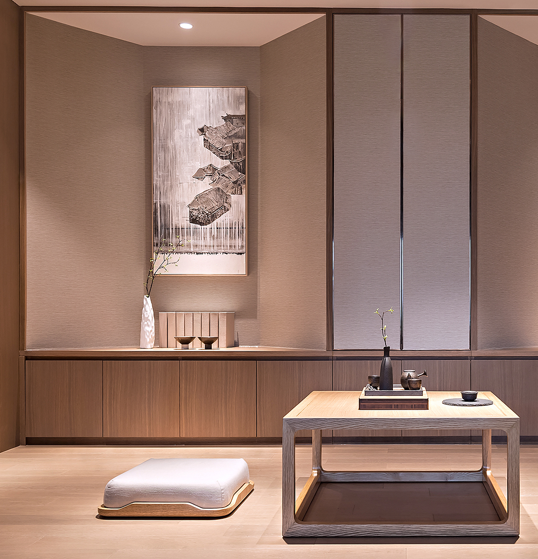 日式原木简约风格室内家装案例效果图-茶室 日式原木简约风格室内家装案例效果图-茶室